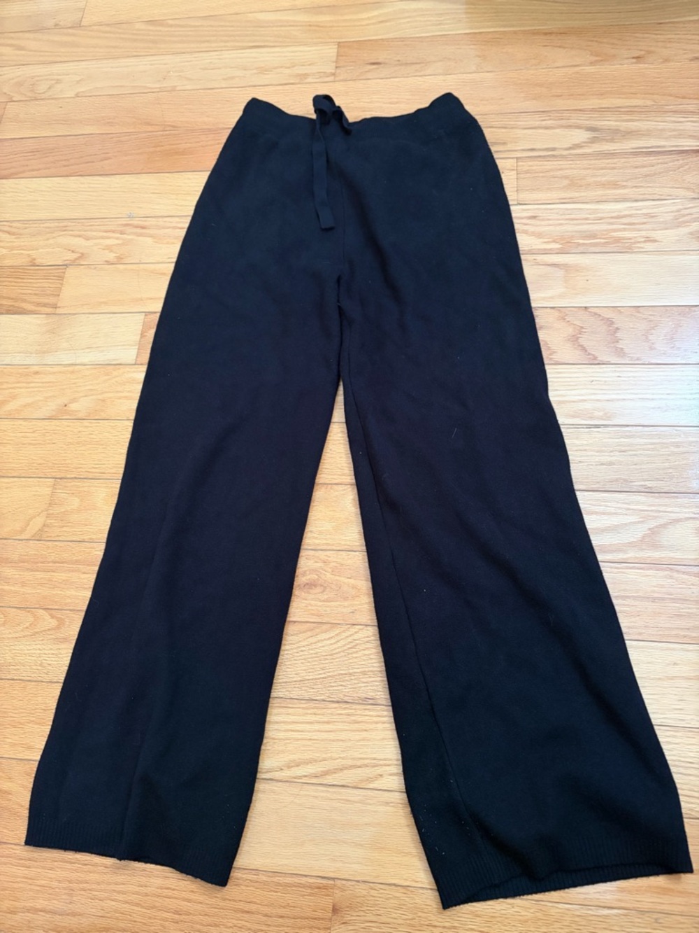Black Wide Leg Knit Pants
